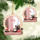 Suseaz Personalized Makeup Tools Christmas Ornament 2024, Makeup Box Christmas Ornament Gift for Makeup Artist, Christmas Tree Decor for Makeup Shop, Gift for New Makeup Coworkers (ON428)
